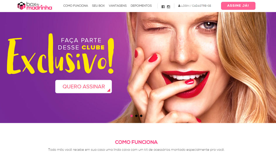 Clube de Assinatura de Acessórios Box da Madrinha
